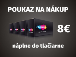 poukaz na nákup náplne do tlačiarne